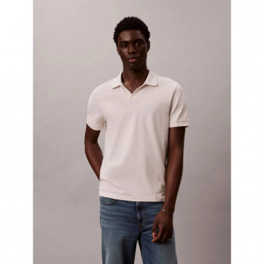 SS OPEN COLLAR CASUAL PIQUE POLO WHITE S