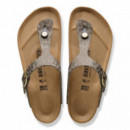 Calzado BIRKENSTOCK Gizeh Sintético en Syn Leo Gray Taupe