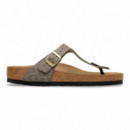 Calzado BIRKENSTOCK Gizeh Sintético en Syn Leo Gray Taupe