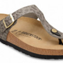Calzado BIRKENSTOCK Gizeh Sintético en Syn Leo Gray Taupe