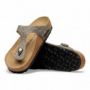 Calzado BIRKENSTOCK Gizeh Sintético en Syn Leo Gray Taupe