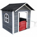 Casa Infantil Chloe Madera Gris-blanca  ROBINCOOL