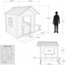 Casa Infantil Chloe Madera Gris-blanca  ROBINCOOL