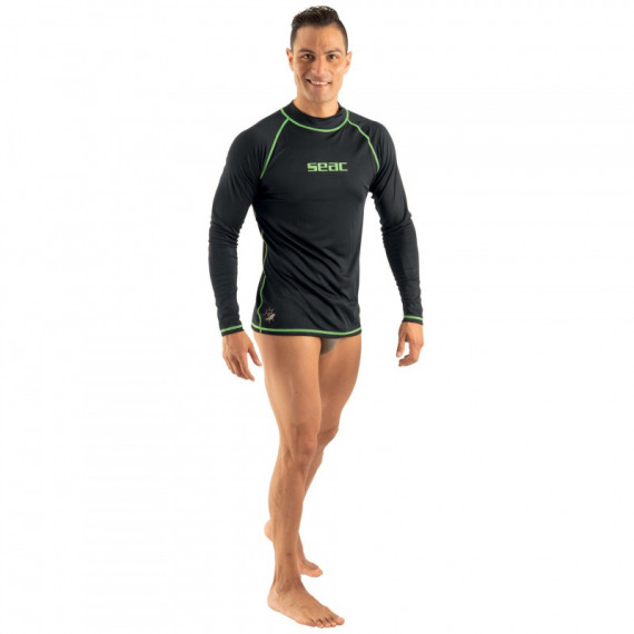 Lycra Manga Larga Hombre Negra  SEAC SUB