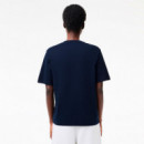 Camiseta Relaxed Fit en Tejido Ligero de Punto  LACOSTE