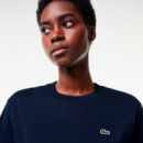 Camiseta Relaxed Fit en Tejido Ligero de Punto  LACOSTE