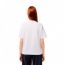 Camiseta Relaxed Fit en Tejido Ligero de Punto de Algodón Pima  LACOSTE