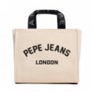Bolso de lona con logo estampado