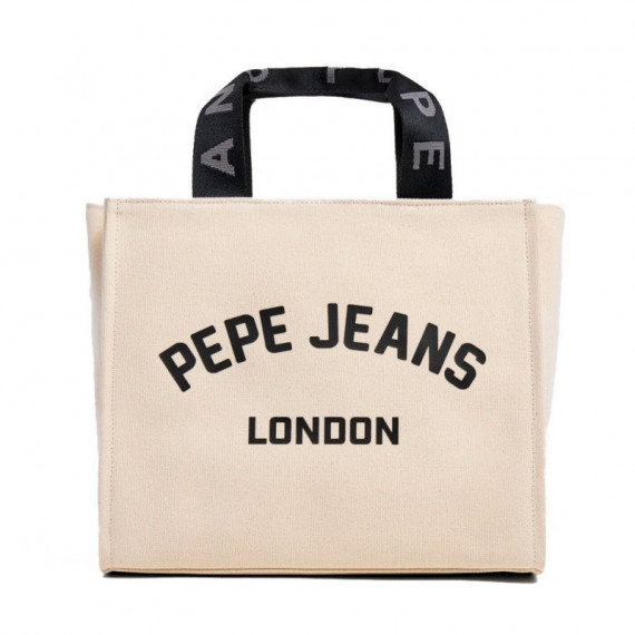Bolso de lona con logo estampado