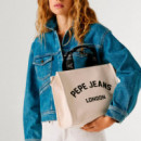 Bolso de lona con logo estampado