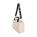 Bolso de lona con logo estampado