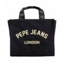 Bolso de lona con logo estampado
