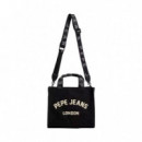 Bolso de lona con logo estampado