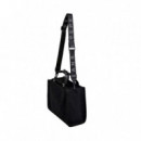 Bolso de lona con logo estampado