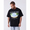 Camiseta ProjectxParis estampada mónaco negra