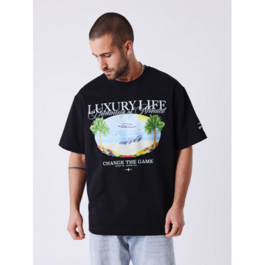 Camiseta ProjectxParis estampada m&oacute;naco negra