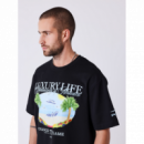 Camiseta ProjectxParis estampada mónaco negra