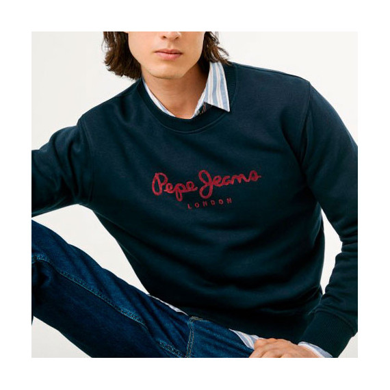 Pepe Jeans Sudadera Macbeth Plain Crew Azul PM5800011-LUE