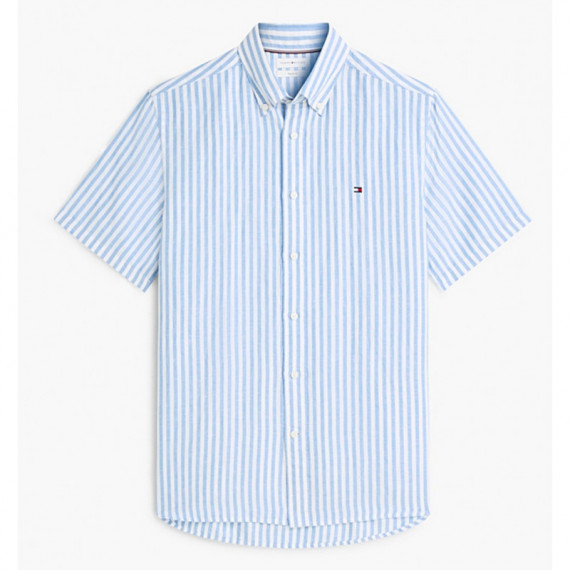 TOMMY HILFIGER - Linen Blend Bengal Stp Ss Rf Sht - 0A4 - F|MW0MW43313/0A4