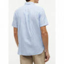 TOMMY HILFIGER - Linen Blend Bengal Stp Ss Rf Sht - 0A4 - F|MW0MW43313/0A4