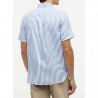 TOMMY HILFIGER - Linen Blend Bengal Stp Ss Rf Sht - 0A4 - F|MW0MW43313/0A4