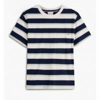 TOMMY HILFIGER - YARN DYE MULTISTRIPE RELAXED TEE - 0FB - F|MW0MW43199/0FB