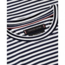 TOMMY HILFIGER - DC MERCERIZED STRIPE TEE - DCC - F|MW0MW44320/DCC
