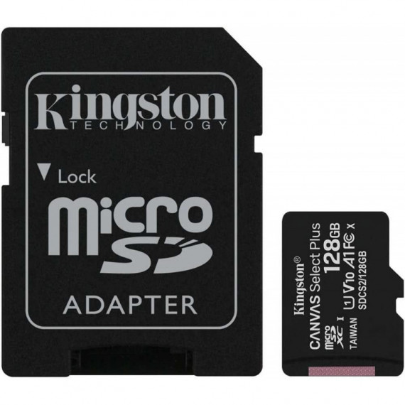 Tarjeta de Memoria KINGSTON Microsdxc 128GB UHS-1 (clase 10)