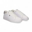 Talon Negro Deportivo Piel Blanco  TOMMY HILFIGER