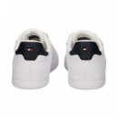 Talon Negro Deportivo Piel Blanco  TOMMY HILFIGER