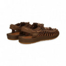 Sandalia Enrejada+cordon Marron  KEEN