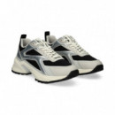 Deportivo Piel+malla Plata+negro  CALVIN KLEIN