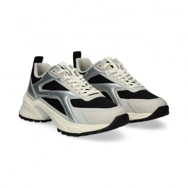 Deportivo Piel+malla Plata+negro  CALVIN KLEIN