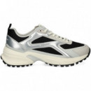 Deportivo Piel+malla Plata+negro  CALVIN KLEIN