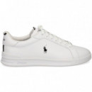 Deportivo Piel Negro+blanco  POLO RALPH LAUREN