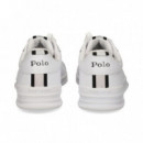 Deportivo Piel Negro+blanco  POLO RALPH LAUREN