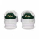 Deportivo Piel Verde+blanco  POLO RALPH LAUREN
