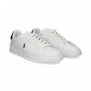Deportivo Nobuck+piel Azul+blanco  POLO RALPH LAUREN