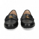 Conductor Aplique Piel Negro  LAUREN RALPH LAUREN