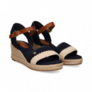 SANDALIA CROCHET BEIGE+AZUL