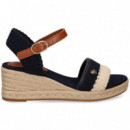 SANDALIA CROCHET BEIGE+AZUL