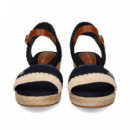 SANDALIA CROCHET BEIGE+AZUL