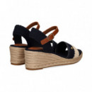 SANDALIA CROCHET BEIGE+AZUL