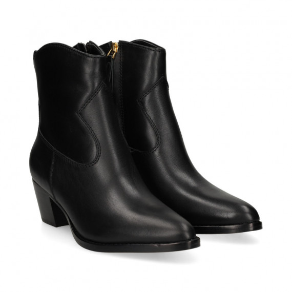 Botin Cowboy Piel Negro  LAUREN RALPH LAUREN