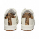 Dep.talon Reptil Cuero Piel Blanco  LAUREN RALPH LAUREN