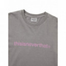 Camisetas Hombre Camiseta THISISNEVERTHAT™ Logo Manga Larga Dark Grey