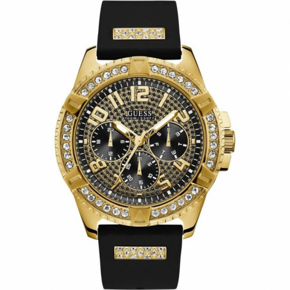 Reloj Frontier C/ Silicona Negra  GUESS