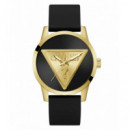 Reloj Badge C/silicona Negra  GUESS