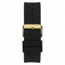 Reloj Badge C/silicona Negra  GUESS