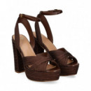 Sandalia (a) Cruzada Rafia Marron  EXE